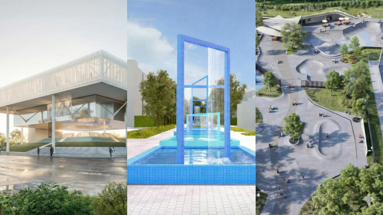 Mack, Blaues Band und Skatepark