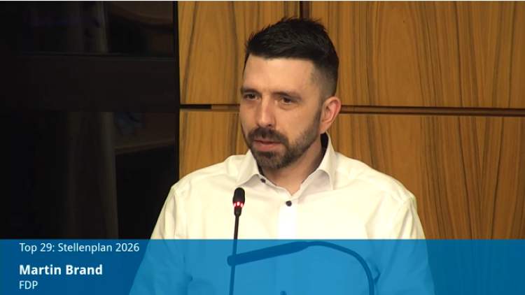 Martin Brand während seiner Haushaltsrede