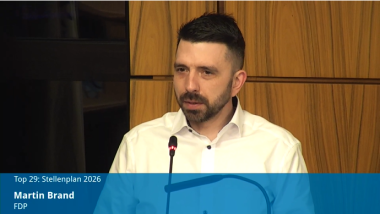 Martin Brand während seiner Haushaltsrede